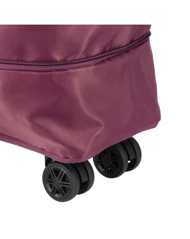 Torba podróżna na kółkach składana turystyczna pojemna 3 rozmiary fioletowa Kik Sp. z o. o. Sp. k. | Time- 2