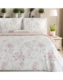 Komplet Pościeli Bawełnianej Lila 140 X 200 Cm Pudrowy Róż