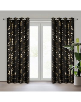 Zasłona LANI z delikatnej mikrofibry zdobiona nadrukiem marmurku