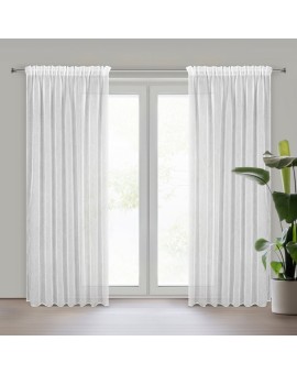 Firana gotowa ELIA z etaminy kreszowana nie wymagająca prasowania