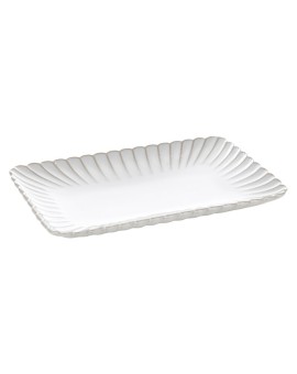 Prostokątna patera dekoracyjna AVRIL zdobiona przecieranym wzorem w stylu eko