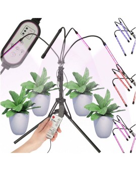 Lampa do roślin LED uprawy wzrostu panel na statywie 4x80LED
