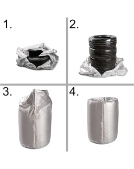 Pokrowiec osłona na opony koła do samochodu wodoodporny 13-17 cali Kik Sp. z o. o. Sp. k. | Time- 2